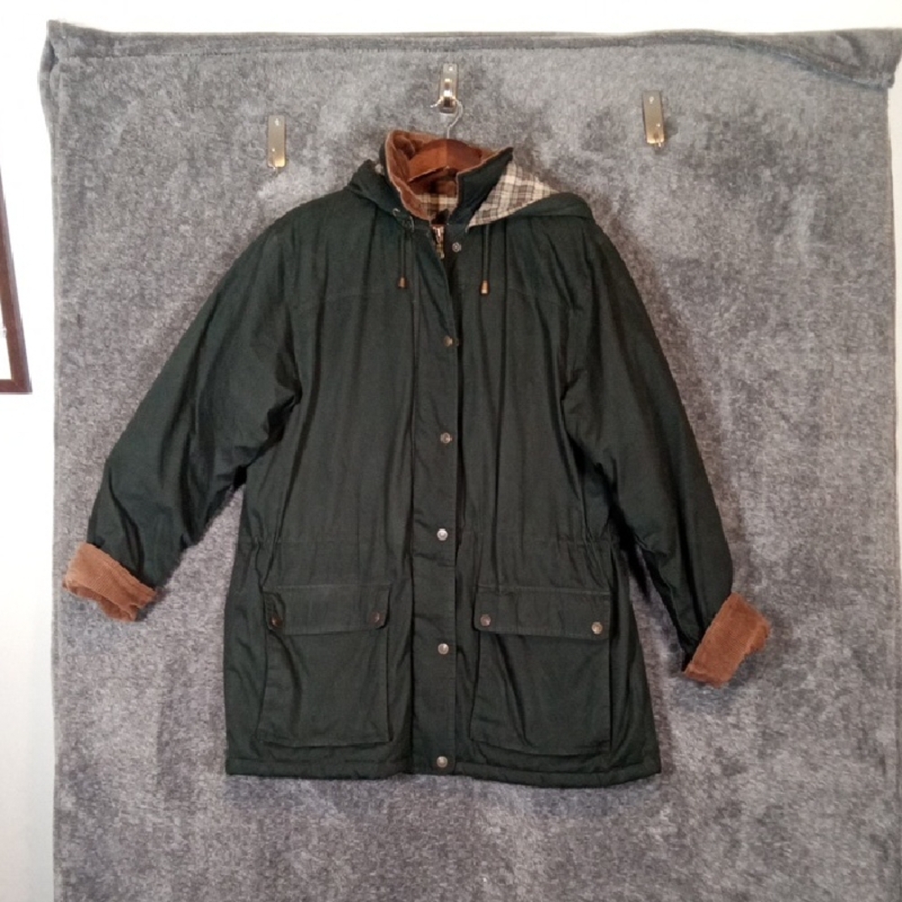 Modern Essentials Woman Coat Jacket Lined Coudoy Collar Size 1X Winter